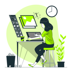 Graphic Designing is the third step of Cleaning Company Website Design process
