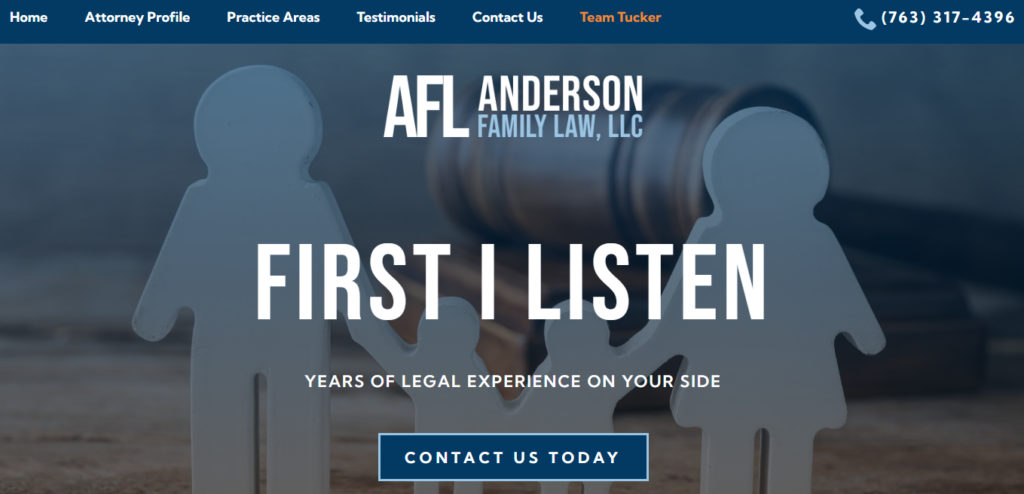 Anderson family law web design